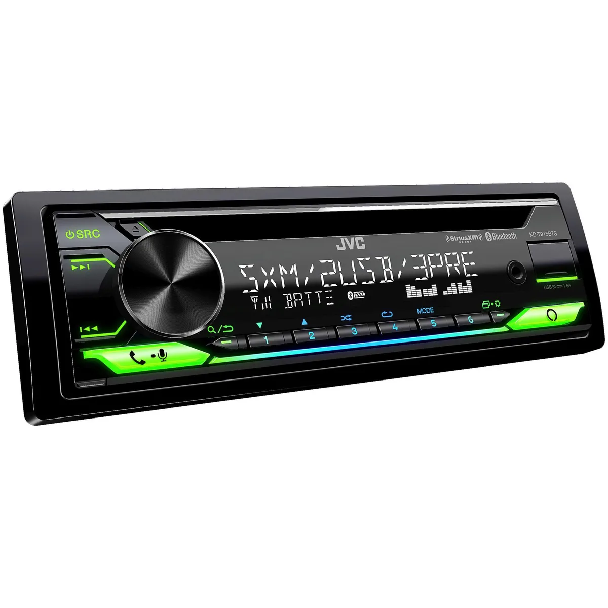 JVC JVC KD-T915BTS CD Receiver Bluetooth USB AUX Alexa SiriusXM — product photo