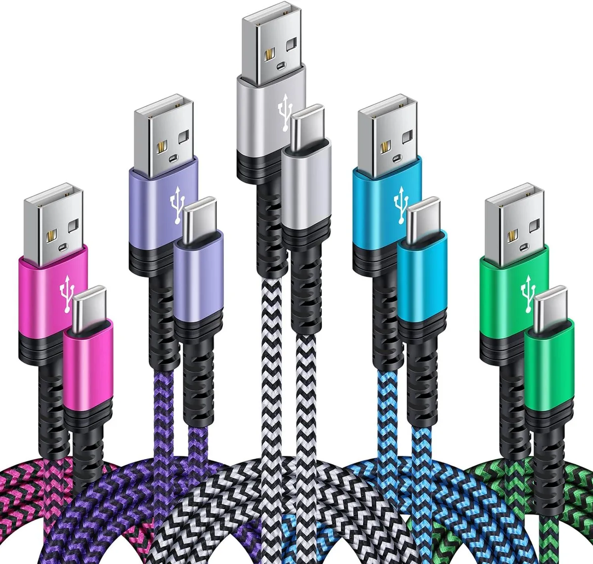 KINGARD KINGARD USB-C Charger Cable 5-Pack Mixed Lengths charger — product photo