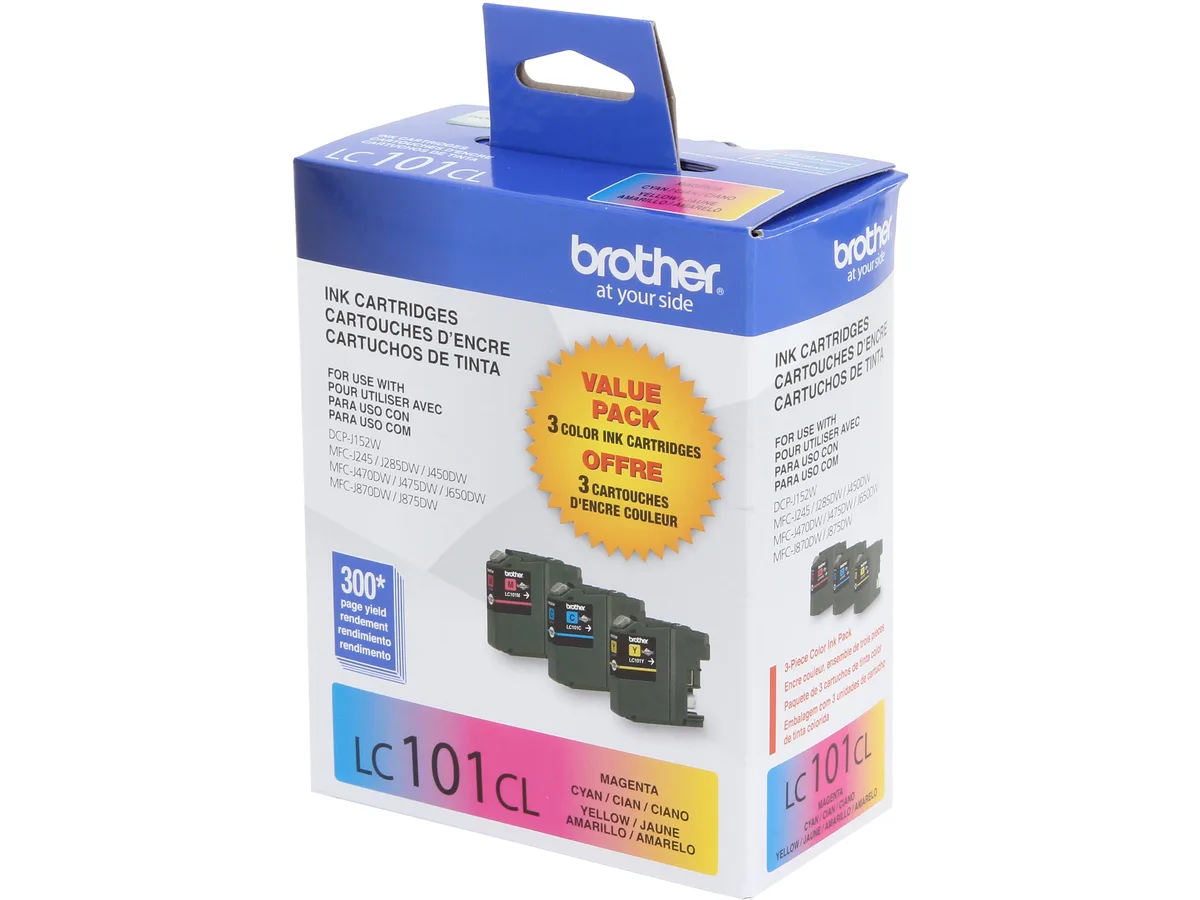 Brother Brother LC1013PKS Innobella ink cartridges (genuine brands) 3 pack cyan magenta yellow 300 pages — product photo