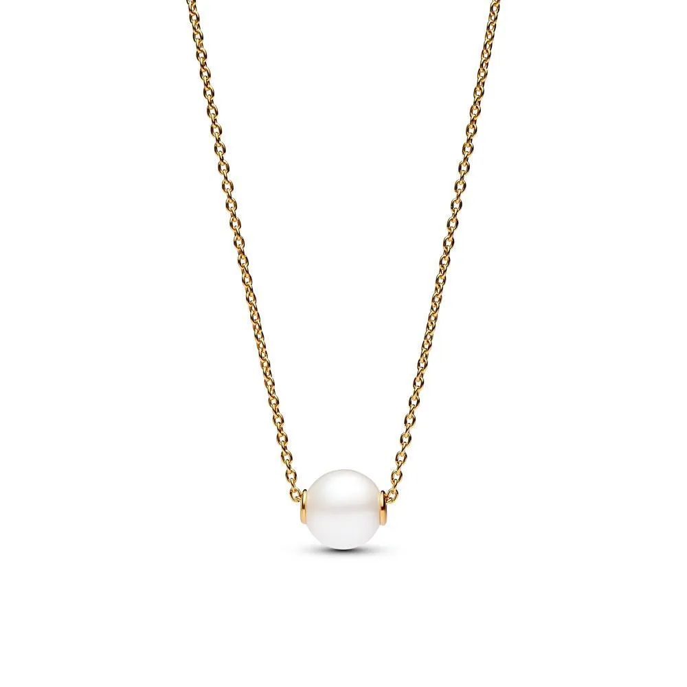 PANDORA PANDORA Treated Freshwater Cultured Pearl Collier Necklace 14k Gold-Plated — product photo