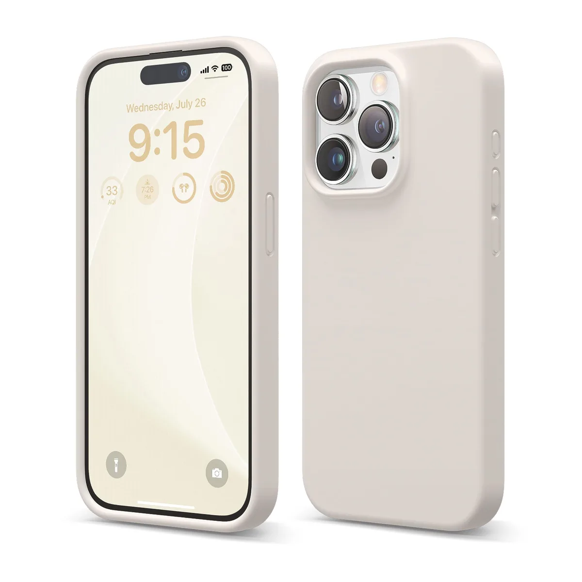  elago Liquid Silicone Case iPhone 15 Pro Stone 6.1 — product photo