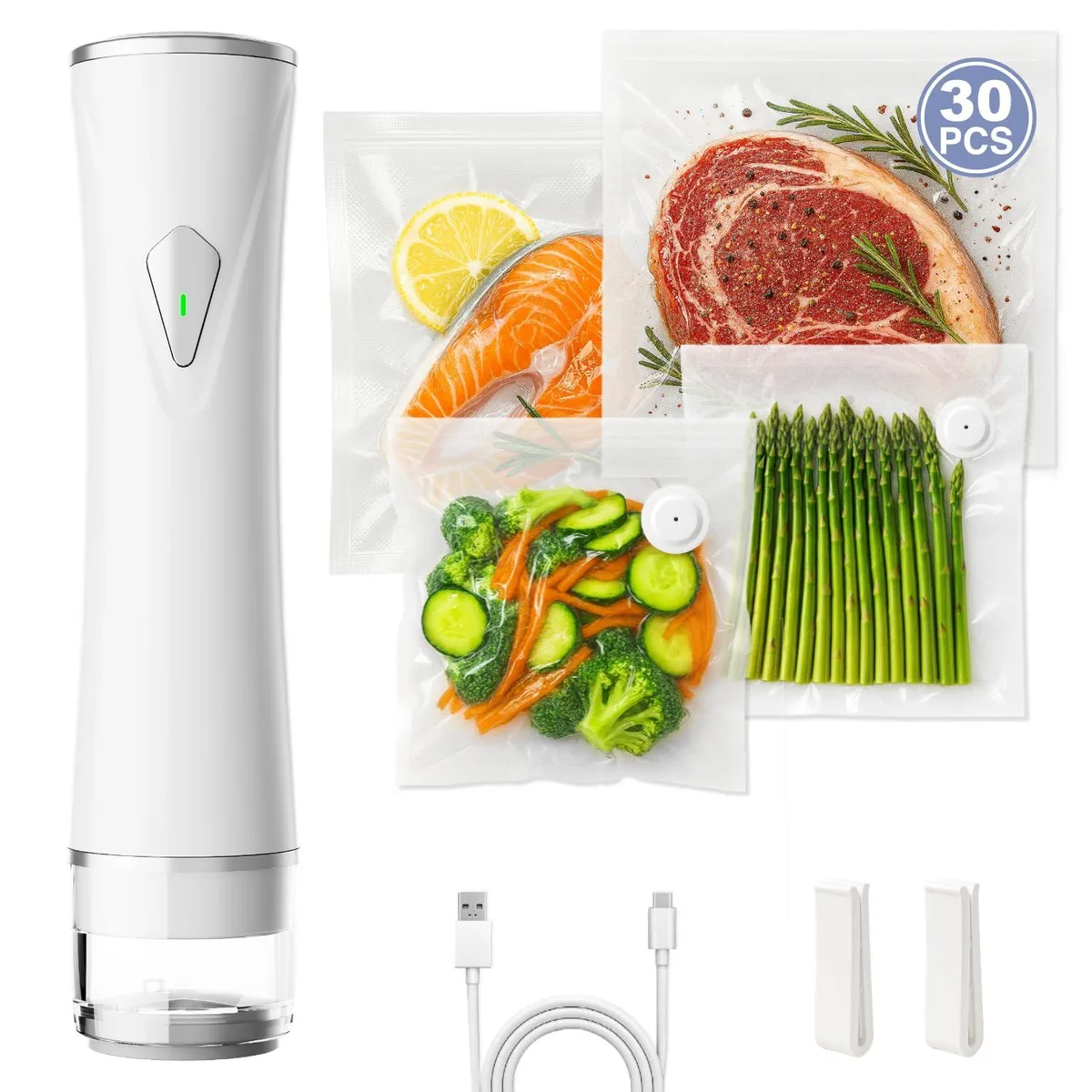  FoodSaver Vacuum Sealer with 30 Bags — product photo