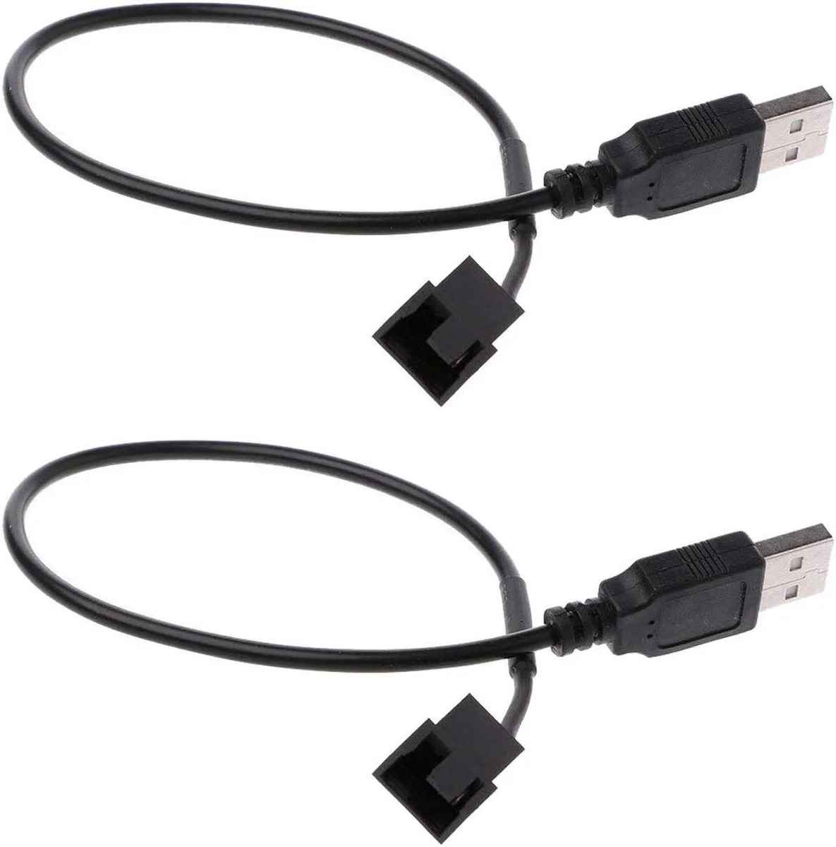 Vszerda Vszerda USB to 3-Pin / 4-Pin PWM Fan Power Adapter Cable 2 Pack — product photo