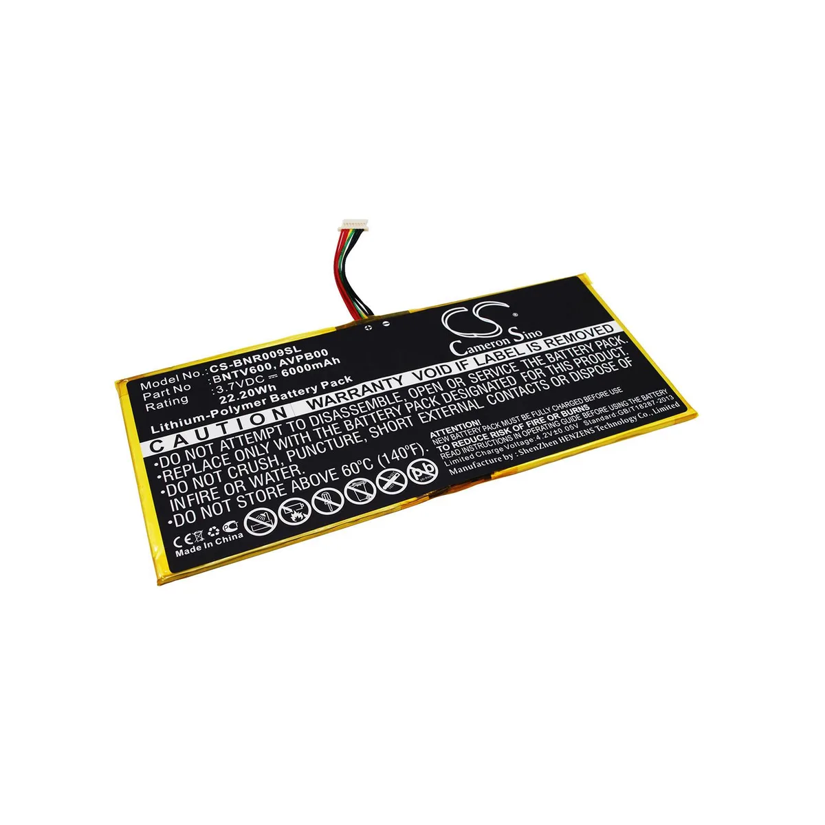 Cameron &amp; Co Cameron &amp; Co DS-CS-BNR009SL 3.7V 6000mAh Li-Polymer battery accessory — product photo