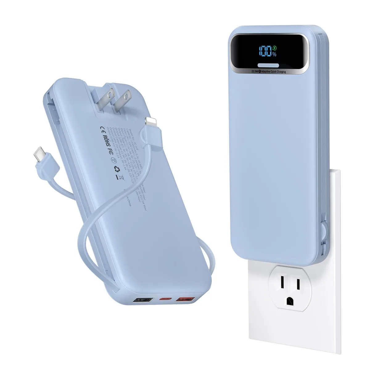 aonidi AC-02E 12000mAh power bank Blue — product photo