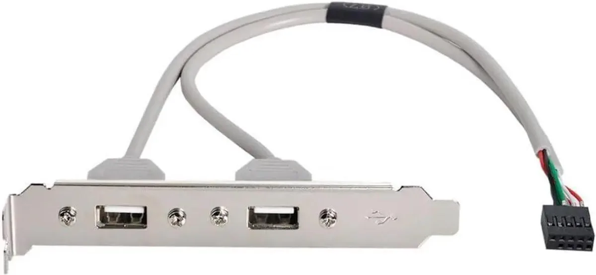 SMUGDESK SMUGDESK 9Pin USB2.0 Header 1-to-2 Splitter 40cm 120mm PCI Bracket — product photo