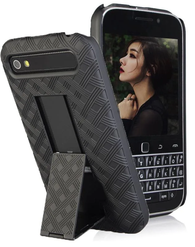 Nakedcellphone Nakedcellphone Ribbed Slim Case with Kickstand for BlackBerry Classic Q20 Q25 — product photo
