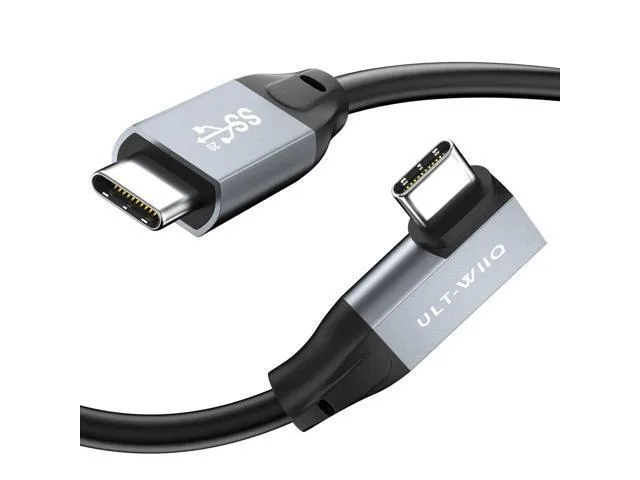 Manw Manw USB C to USB C 3.2 Gen2x2 Cable 100W 20Gbps Right Angle 4K@60Hz 3.3FT — product photo