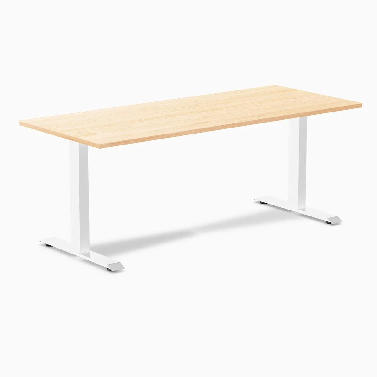 Desky Desky Zero Hardwood Office Desk Maple 72 x 30 in White — product photo