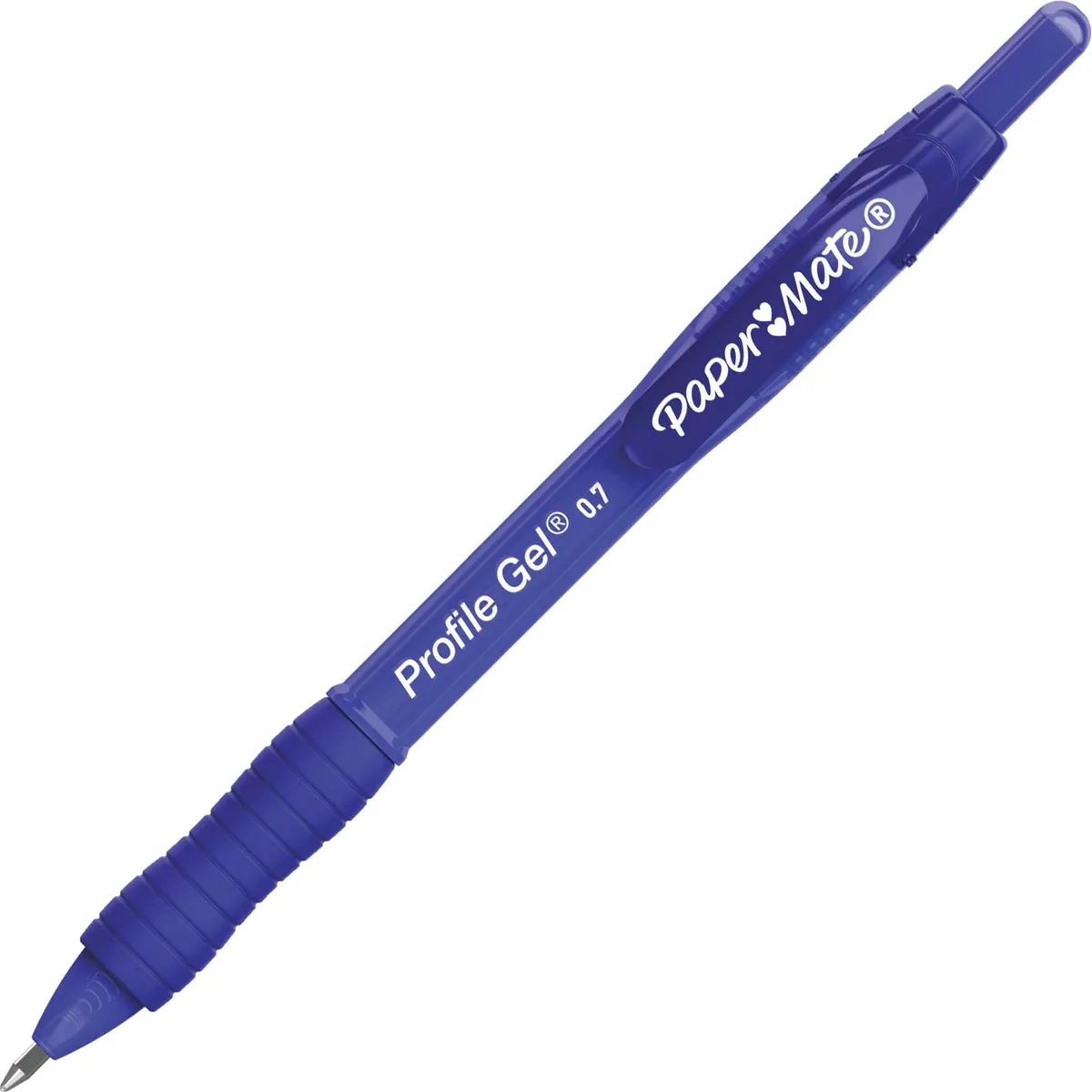 Paper Mate Paper Mate Profile Gel 0.7mm Retractable Pen Blue 12 Pack 2095472 — product photo
