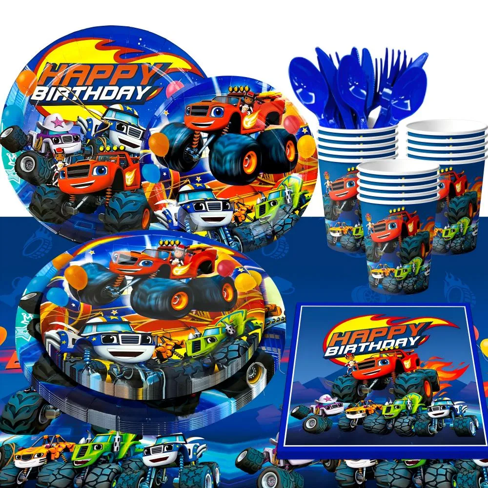 InBoxxarty InBoxxarty 113pcs Monster Truck Party Supplies Blue — product photo
