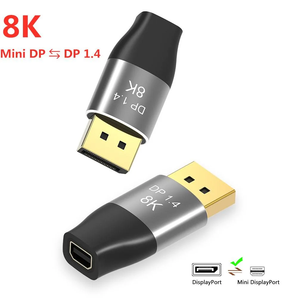 ESTONE ESTONE TJ-A092 Mini DisplayPort to DisplayPort 1.4 Adapter 8K@60Hz Bi-Directional — product photo