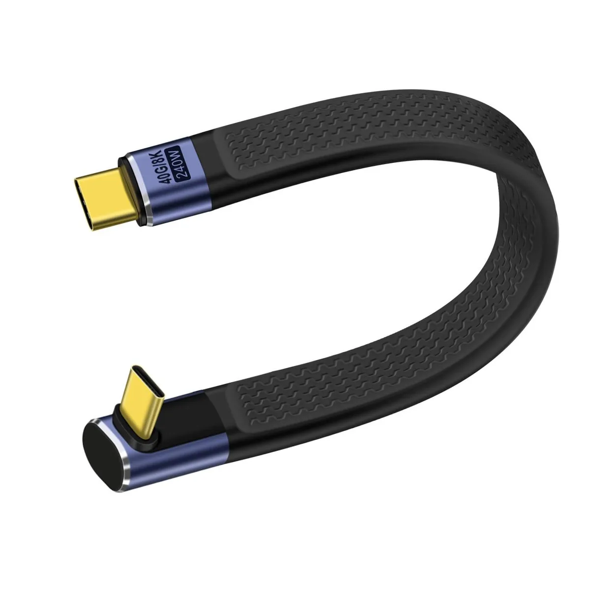 BUCIER BUCIER USB C Cable 40Gbps 240W 13cm Up Down Bend — product photo