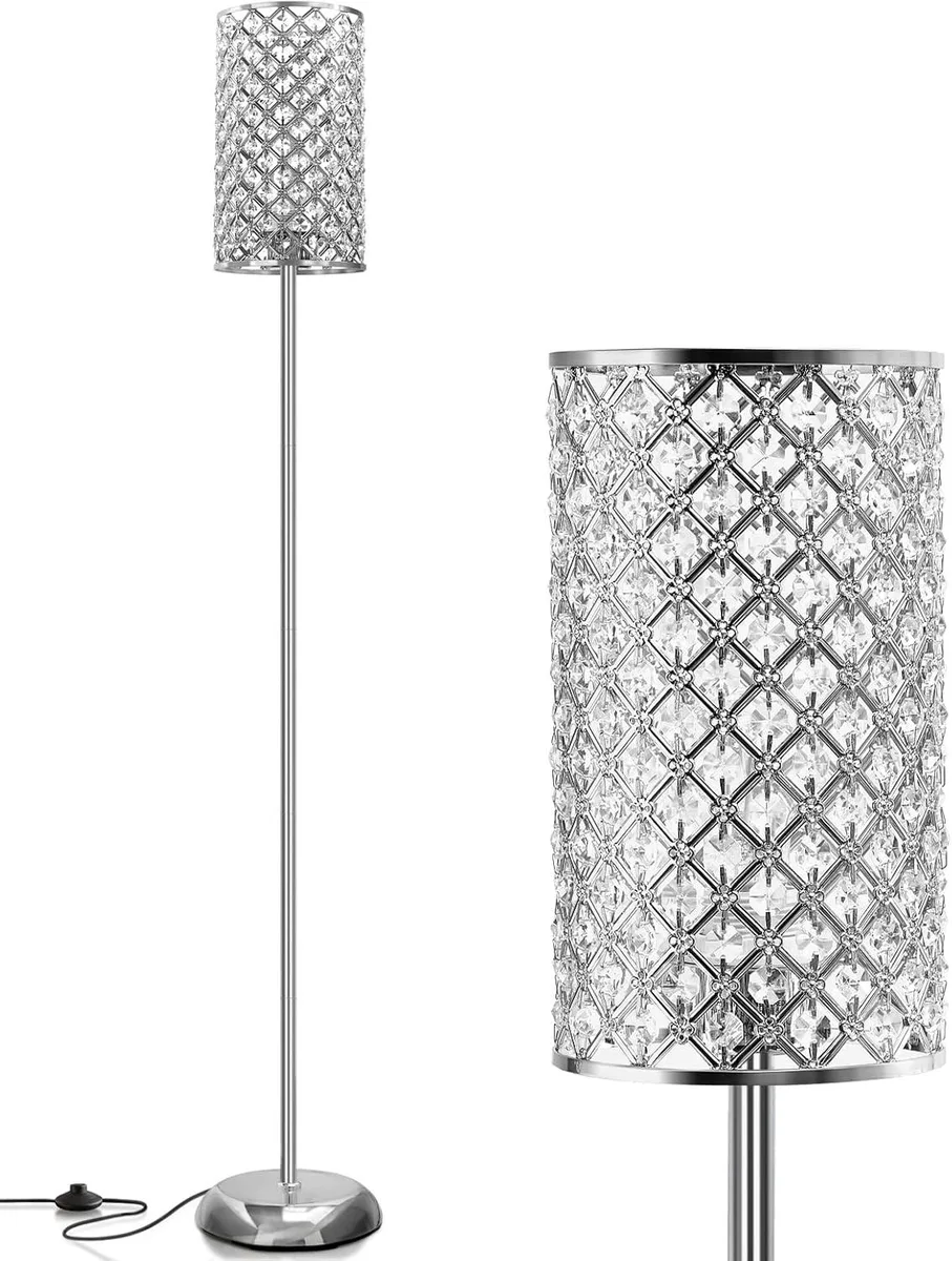 TUKO TUKO GyroVu Crystal Floor Lamp Silver 66.5in — product photo