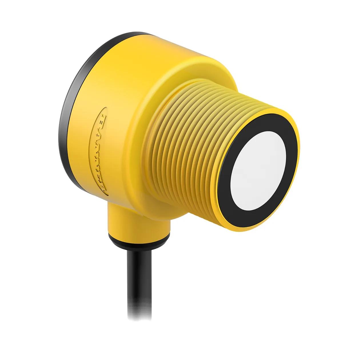 Red barrel ultrasonic sensor with 2 m cable and teach button