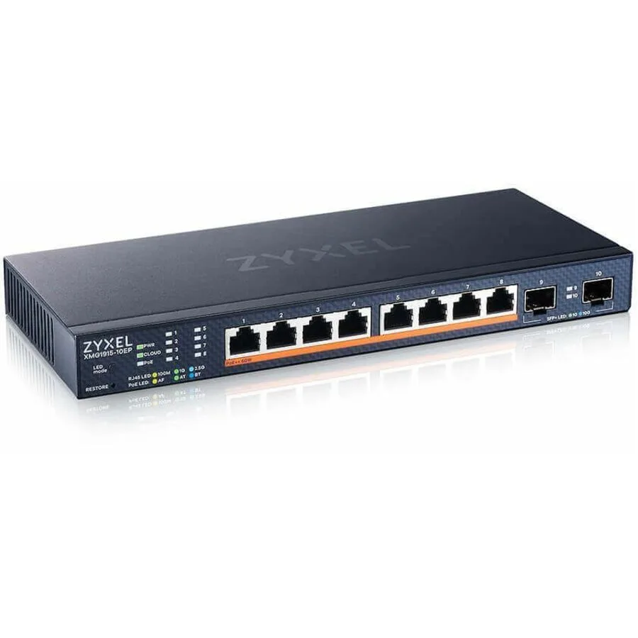 ZyXEL ZyXEL XMG191510EP 8-port 2.5G PoE++ network switch with 2×10G SFP+ uplinks — product photo