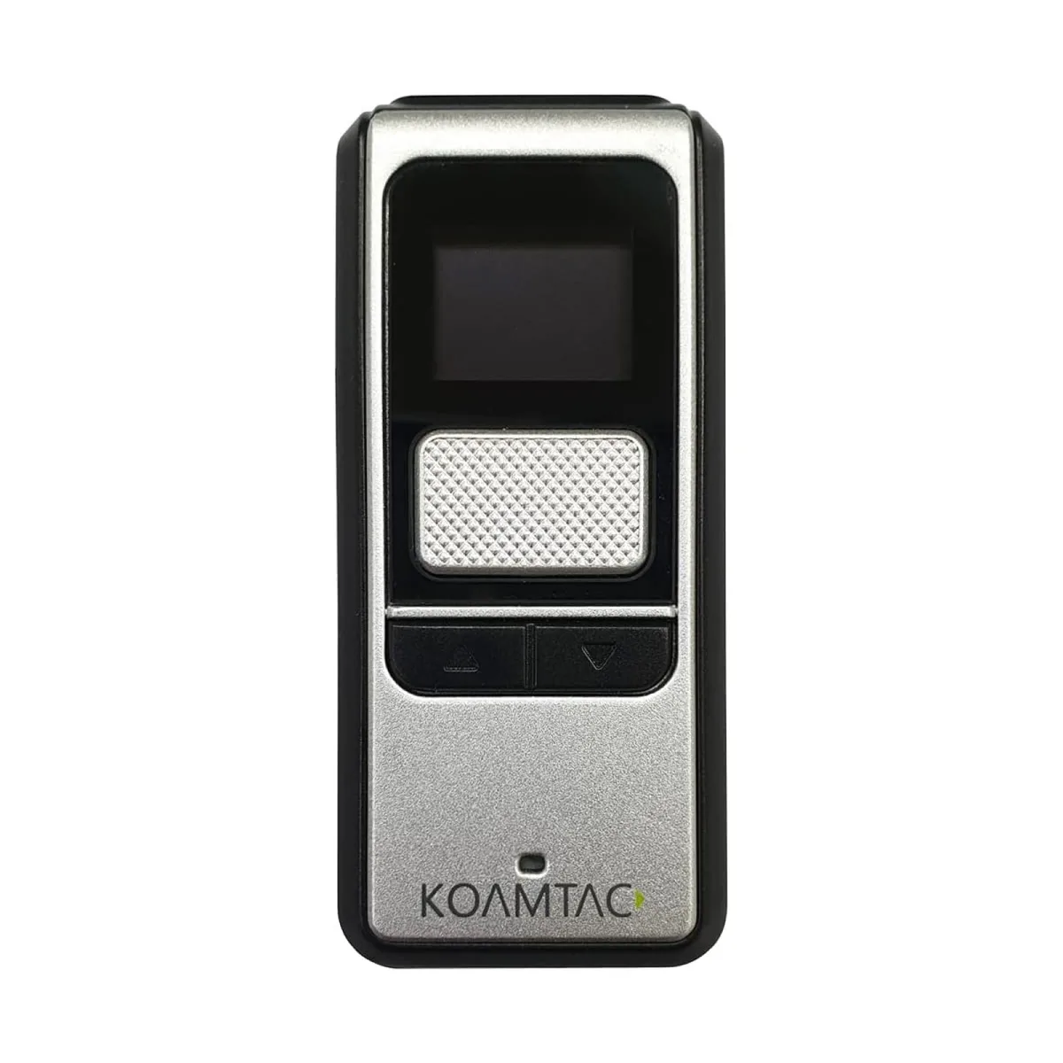 Small white wearable 2D barcode scanner with finger strap
