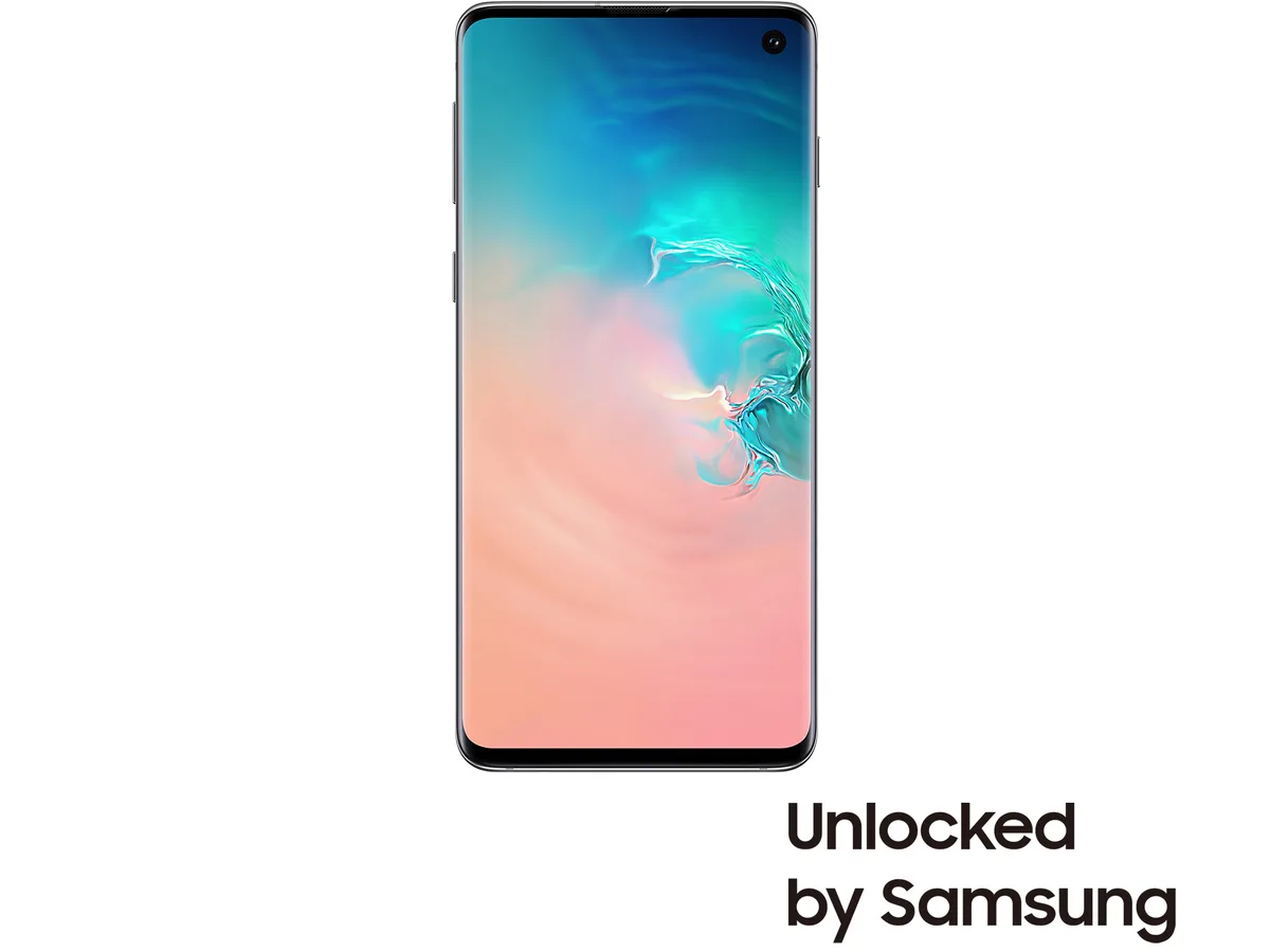 SAMSUNG SAMSUNG Galaxy S10 SM-G973UZWAXAA Prism White 128GB 8GB RAM cell phones - unlocked — product photo