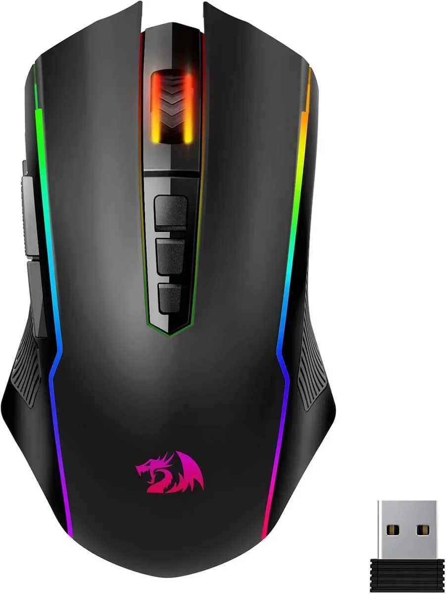  Redragon M914P-RGB-KS gaming mouse 12000 DPI tri-mode 9 buttons 70 h — product photo