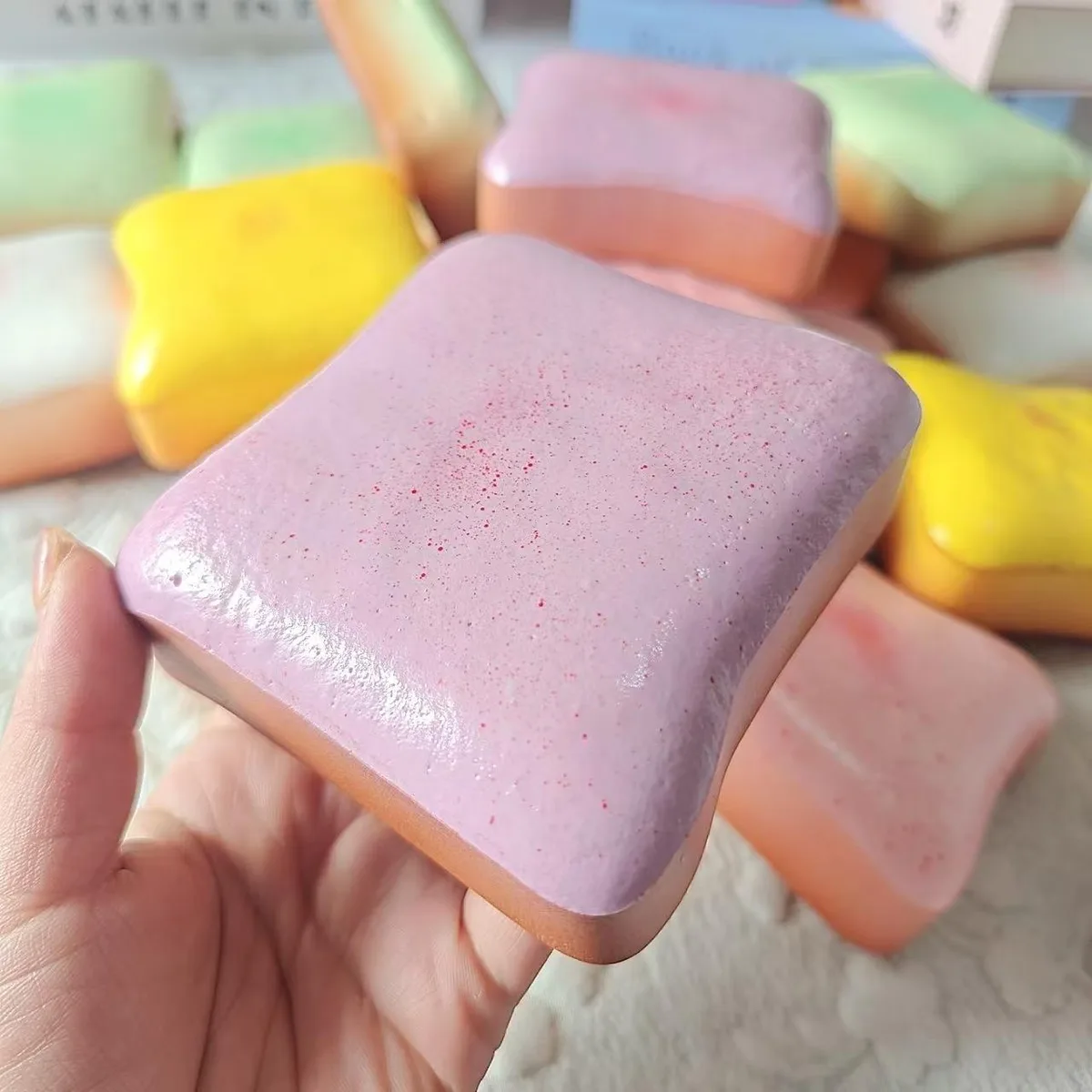  Bread Butter Squishy Slow Rising purple 7 x 5.9 x 1.8 inches — product photo