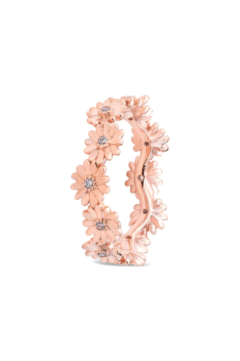PANDORA PANDORA Freehand Hearts Ring 14ct Rose Gold-Plated Size 52 — product photo