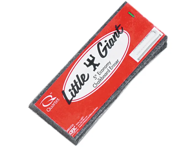 Rectangular wool felt chalkboard eraser, six dense strips on felt backing