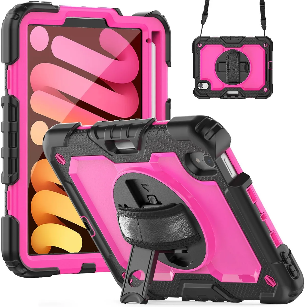 Timoom Timoom Heavy Duty Shockproof Case 8.3" Rose 360° Stand Straps iPad Mini 2024 2021 — product photo
