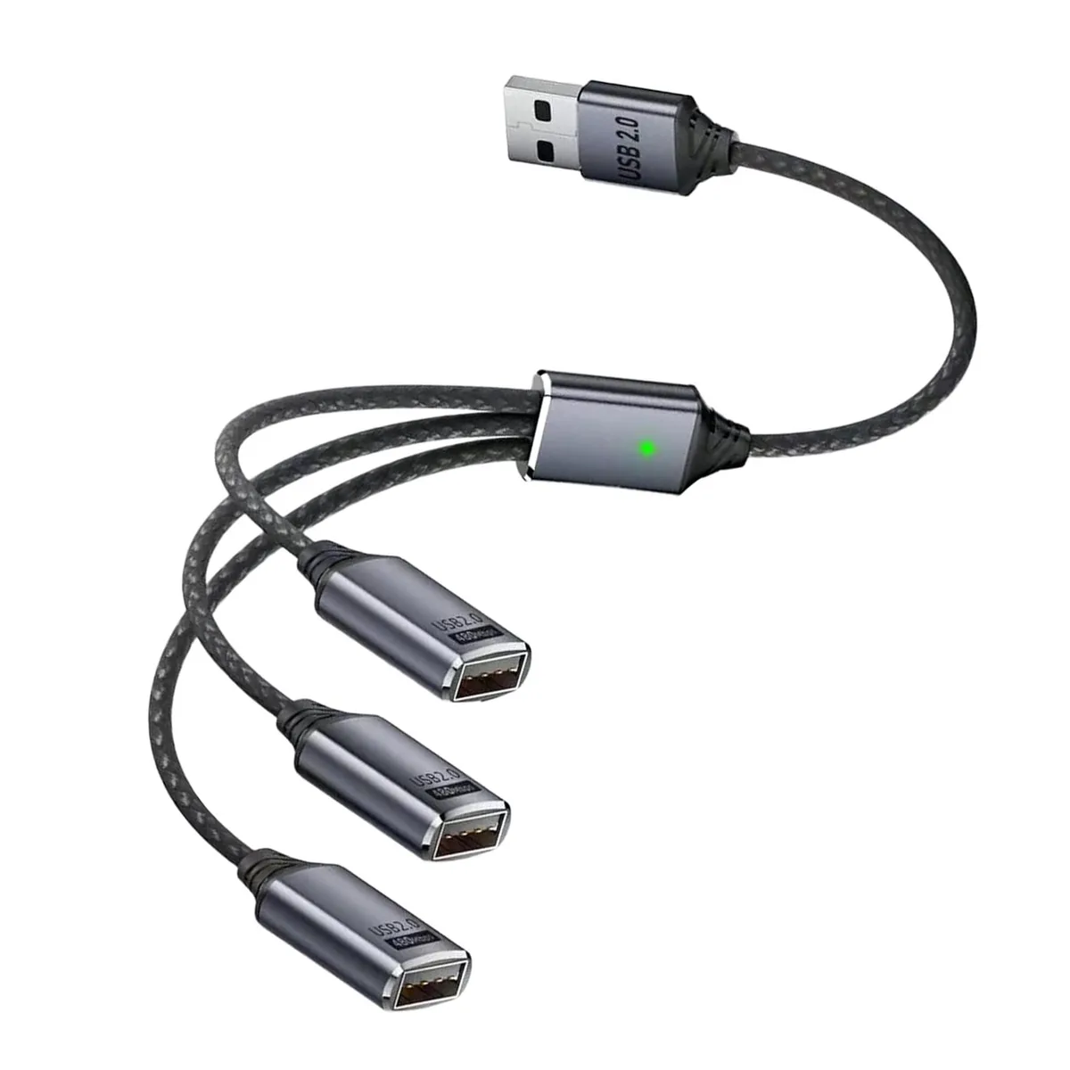  Danfetsoy DAF-00181 USB A Splitter 1 in 3 Out 25cm 480Mbps Power Splitter Cord — product photo