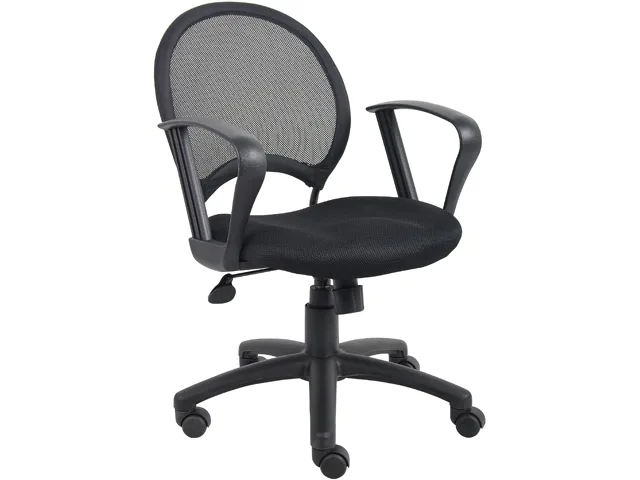 BOSS Office Products BOSS Office Products B6217 Mesh Chair with Loop Arms office furniture — product photo