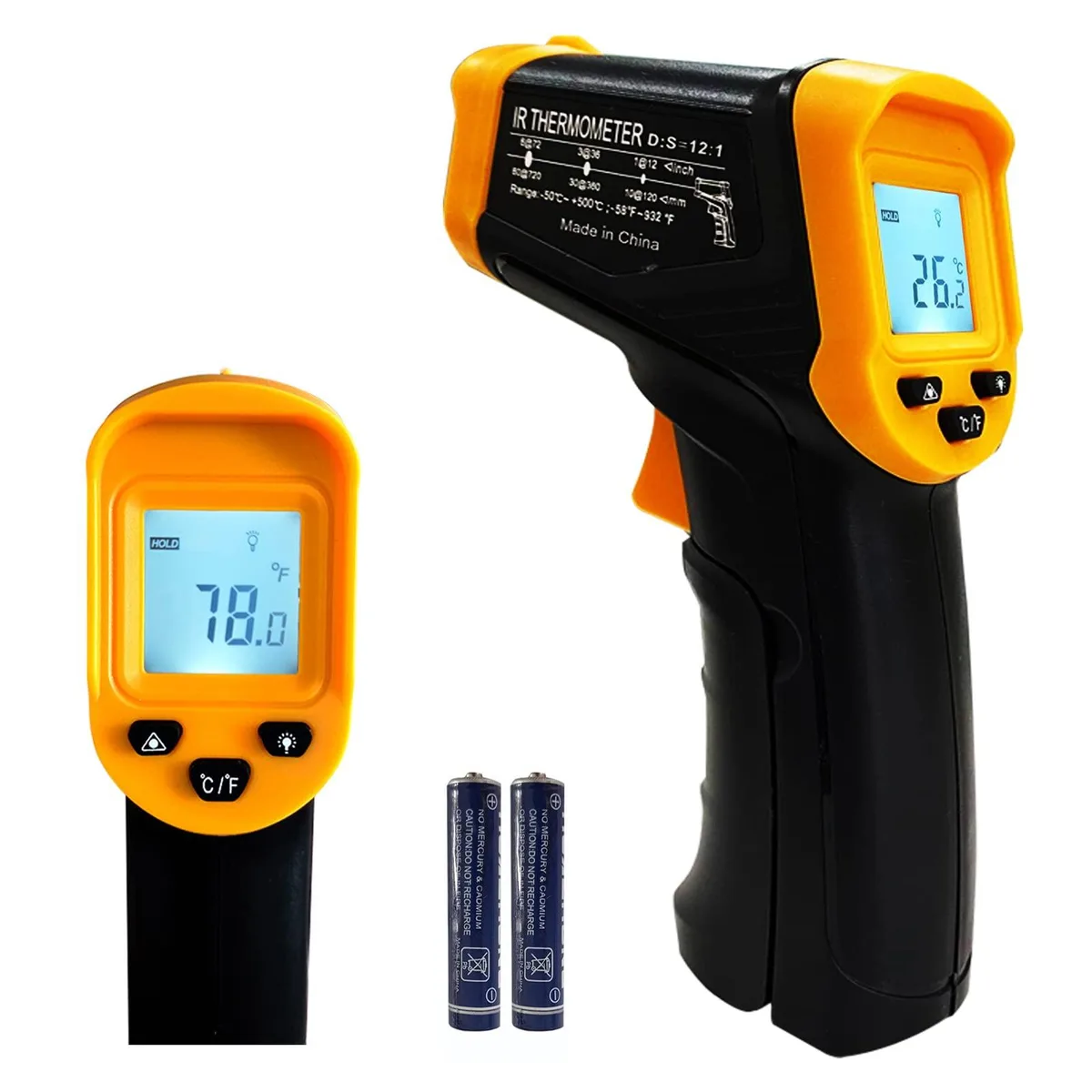  Meterk GM50 Infrared Thermometer -50 to 500°C 12:1 D:S — product photo
