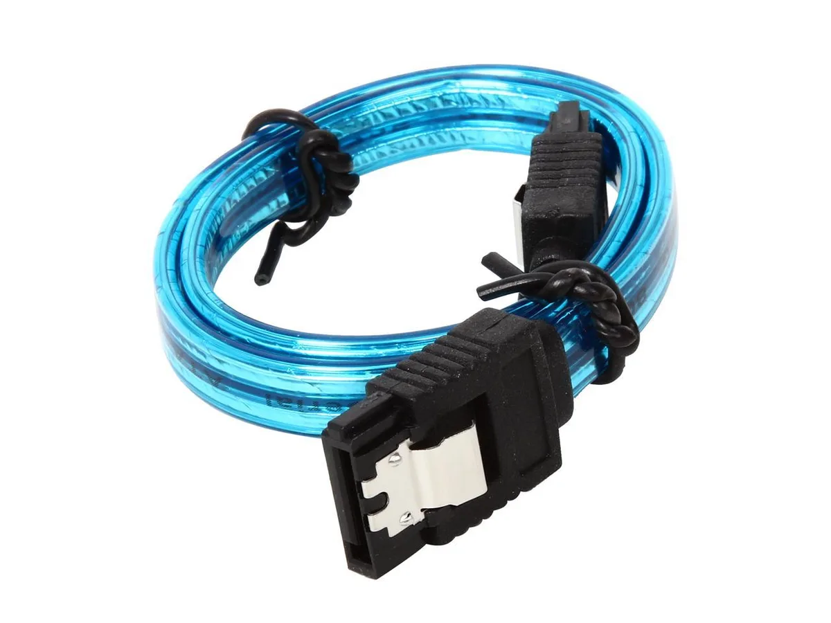 sakose sakose SATA-318UVB SATA cable 1.5 ft blue 2-pack — product photo