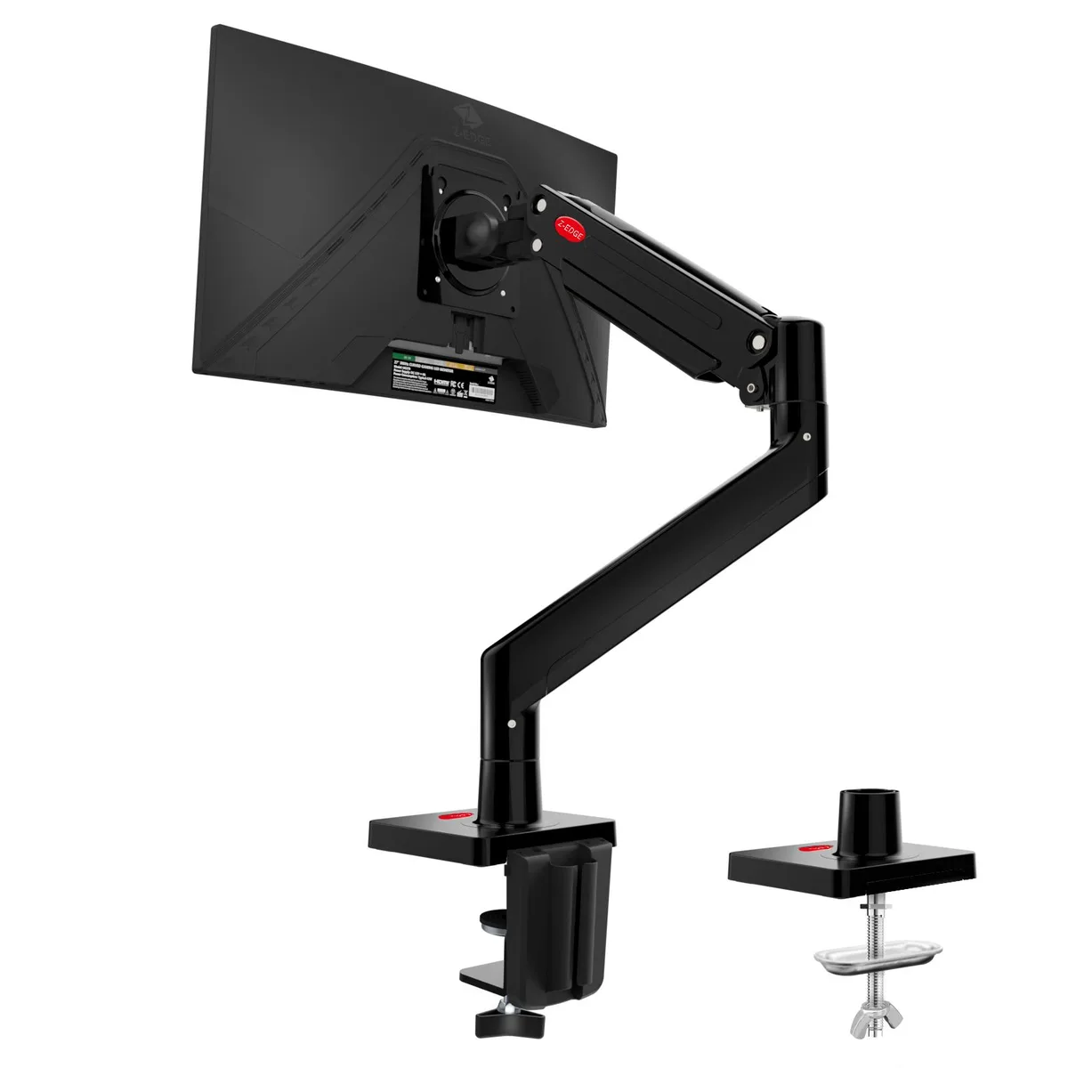 Z-EDGE Z-EDGE MS05 Single Mount Stand Arm 22-40 in 26.5 lbs 360° Clamp Grommet — product photo