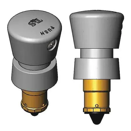 Chrome push-button metering cartridge for T&S Brass faucets
