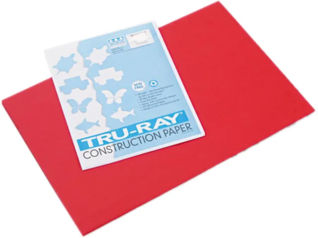 Pacon Pacon 103432 Tru-Ray Construction Paper 12 x 18 Festive Red 50 Sheets 76 lbs — product photo