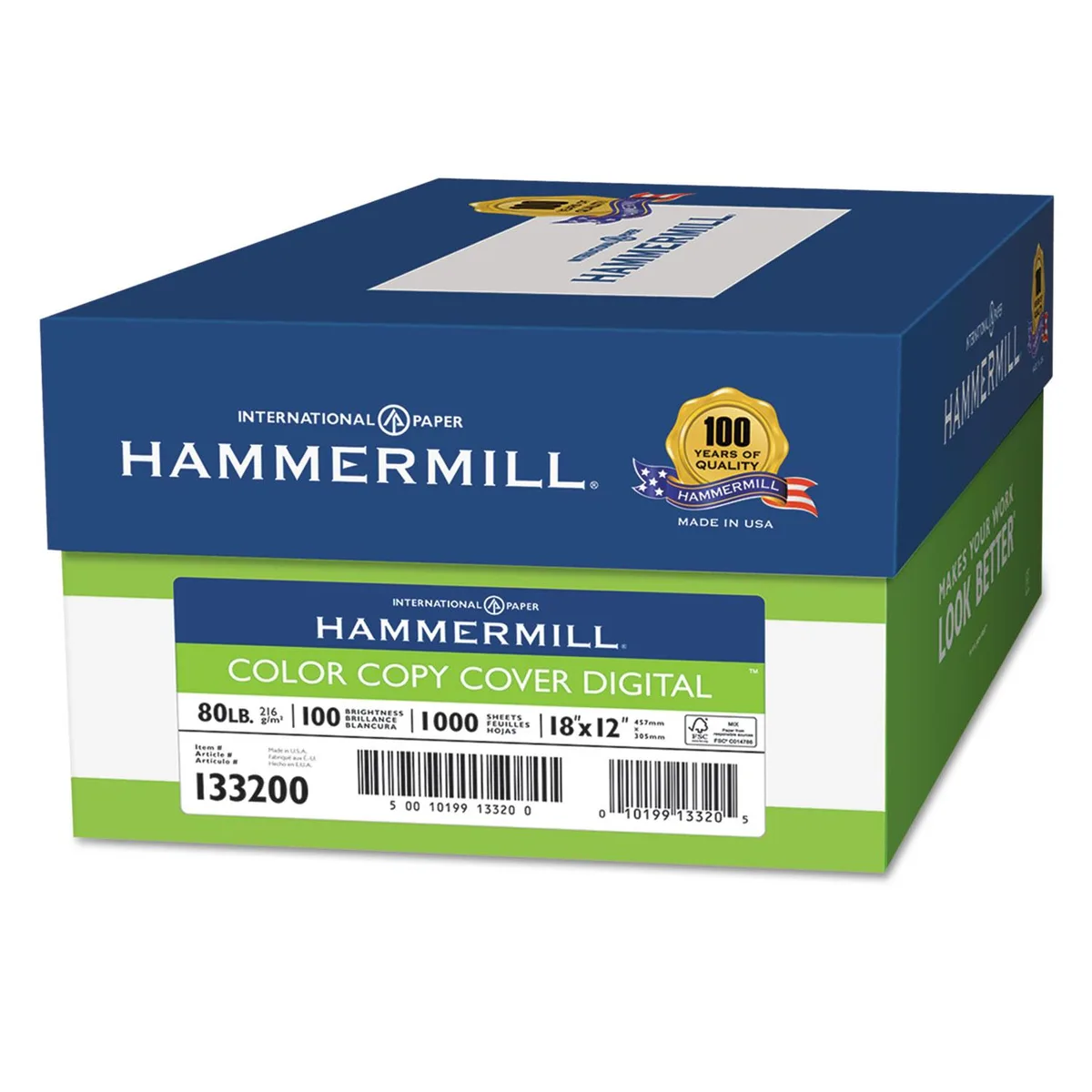 Hammermill Hammermill 133200 Card Filing 18 x 12 Photo White 80 lb 1000 Sheets — product photo