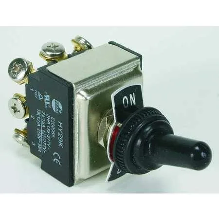 Industrial toggle switch with bat actuator and screw terminals