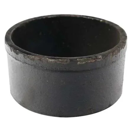 Cast iron blind plug, black bitumen finish, socket type, solid construction
