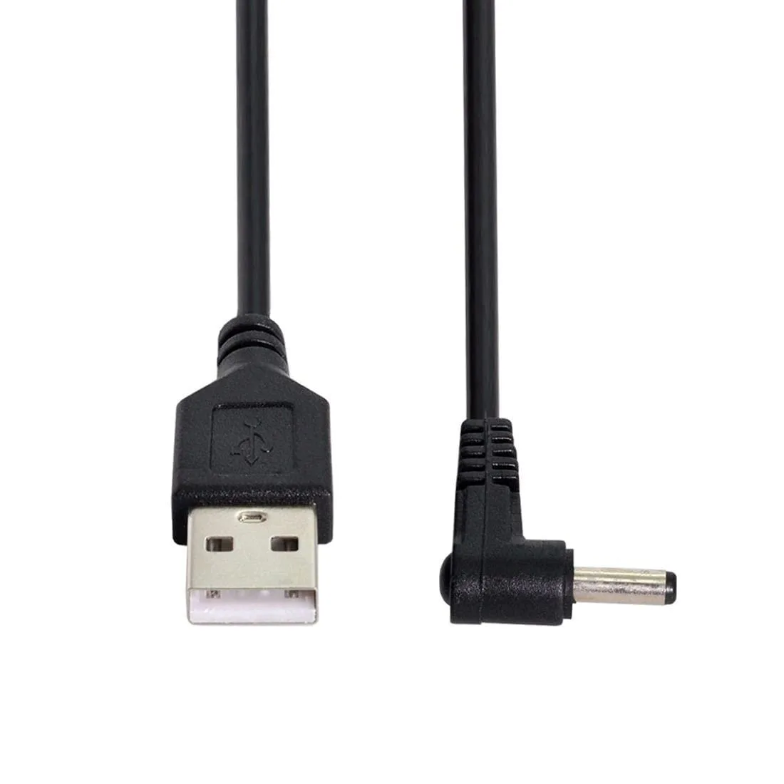 LORDWORLD LORDWORLD USB 2.0 Male to 3.5mm 1.35mm DC Barrel 90° Cable 100cm — product photo