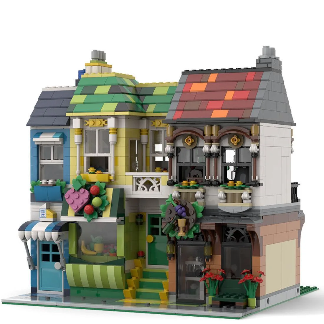 ZITIANYOUBUILD ZITIANYOUBUILD MOC-74637 Grocer Model Street Views Building Blocks 1908 Parts — product photo
