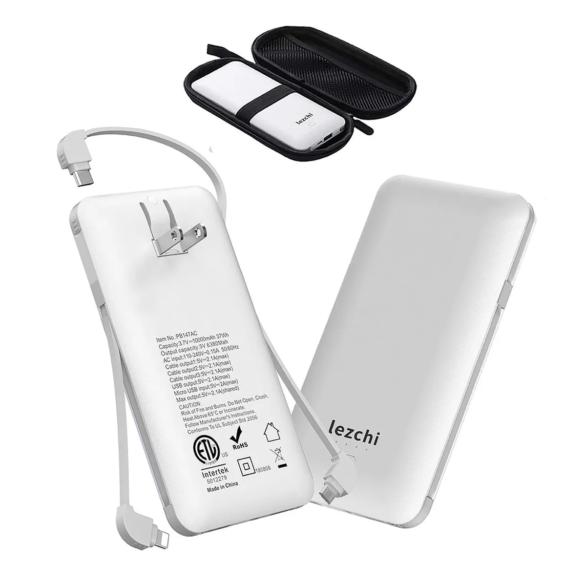  lezchi PB147AC 10000mAh power bank — product photo