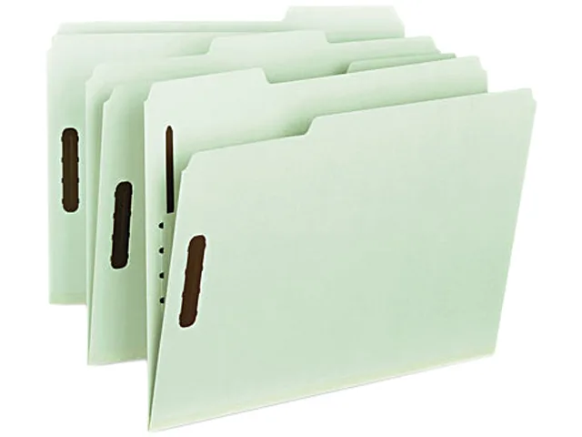 Smead Smead 15003 Letter Fastener File Folder 1" Exp Gray/Green 25/Box — product photo