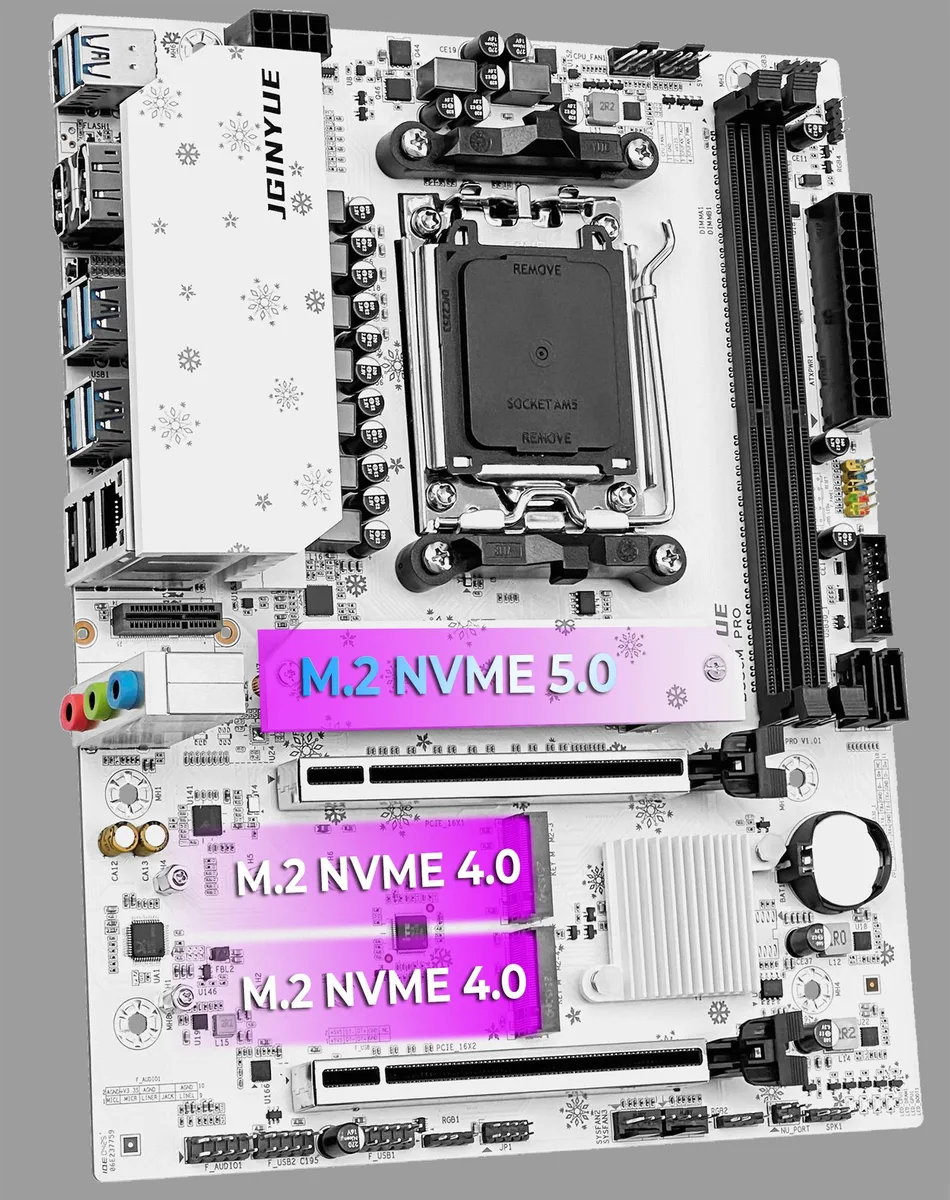 JGINYUE JGINYUE B850M PRO AMD motherboard — product photo