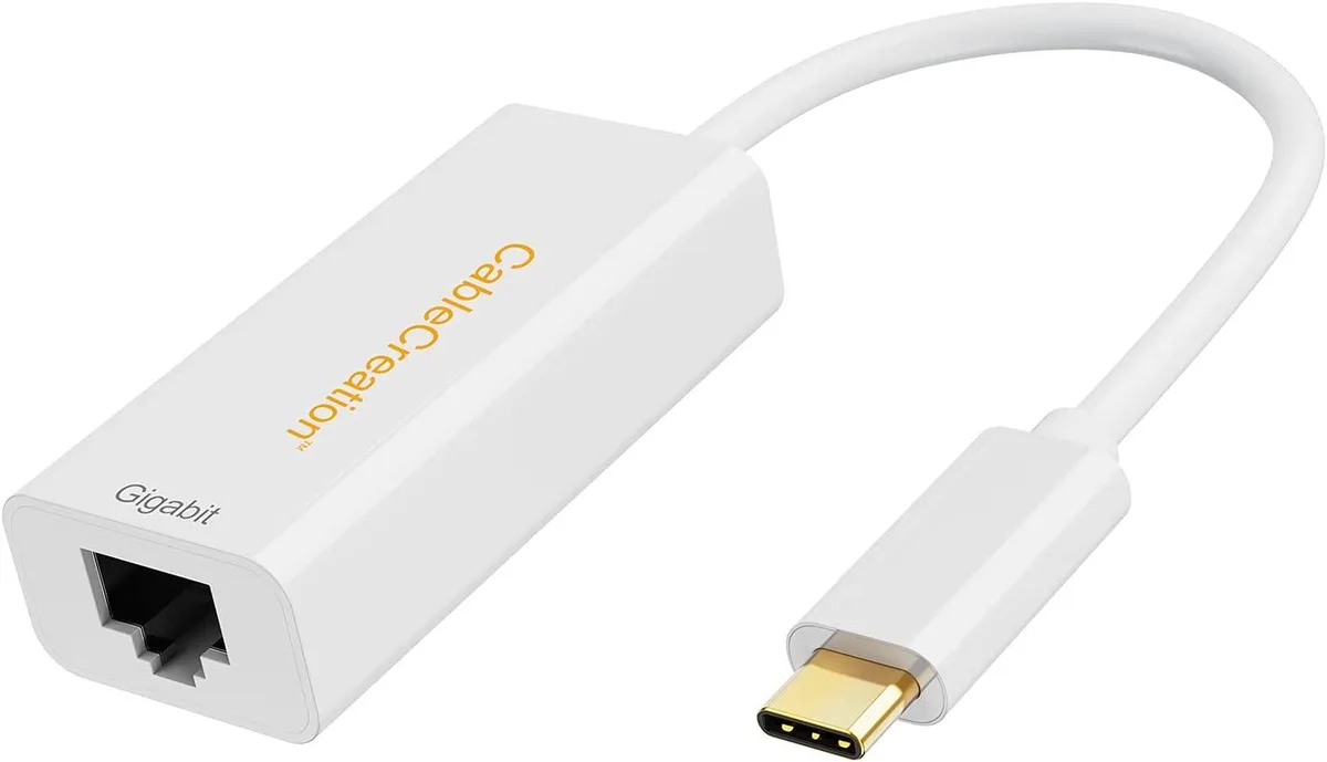 CableCreation CableCreation USB-C to RJ45 Gigabit Ethernet Adapter White — product photo