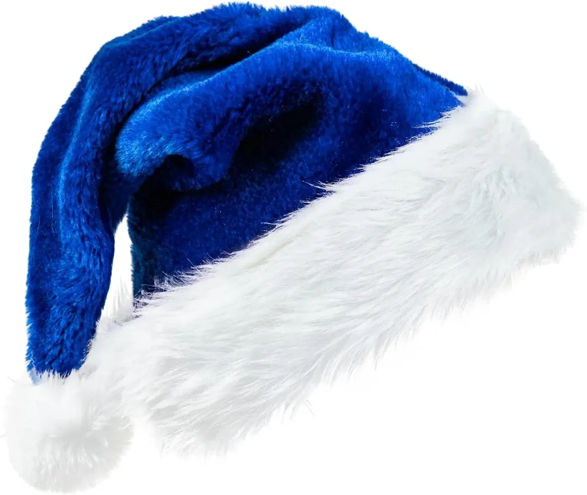 Tanvia Tanvia Velvet Plush Santa Hat Blue 13.3 x 17.7 in — product photo