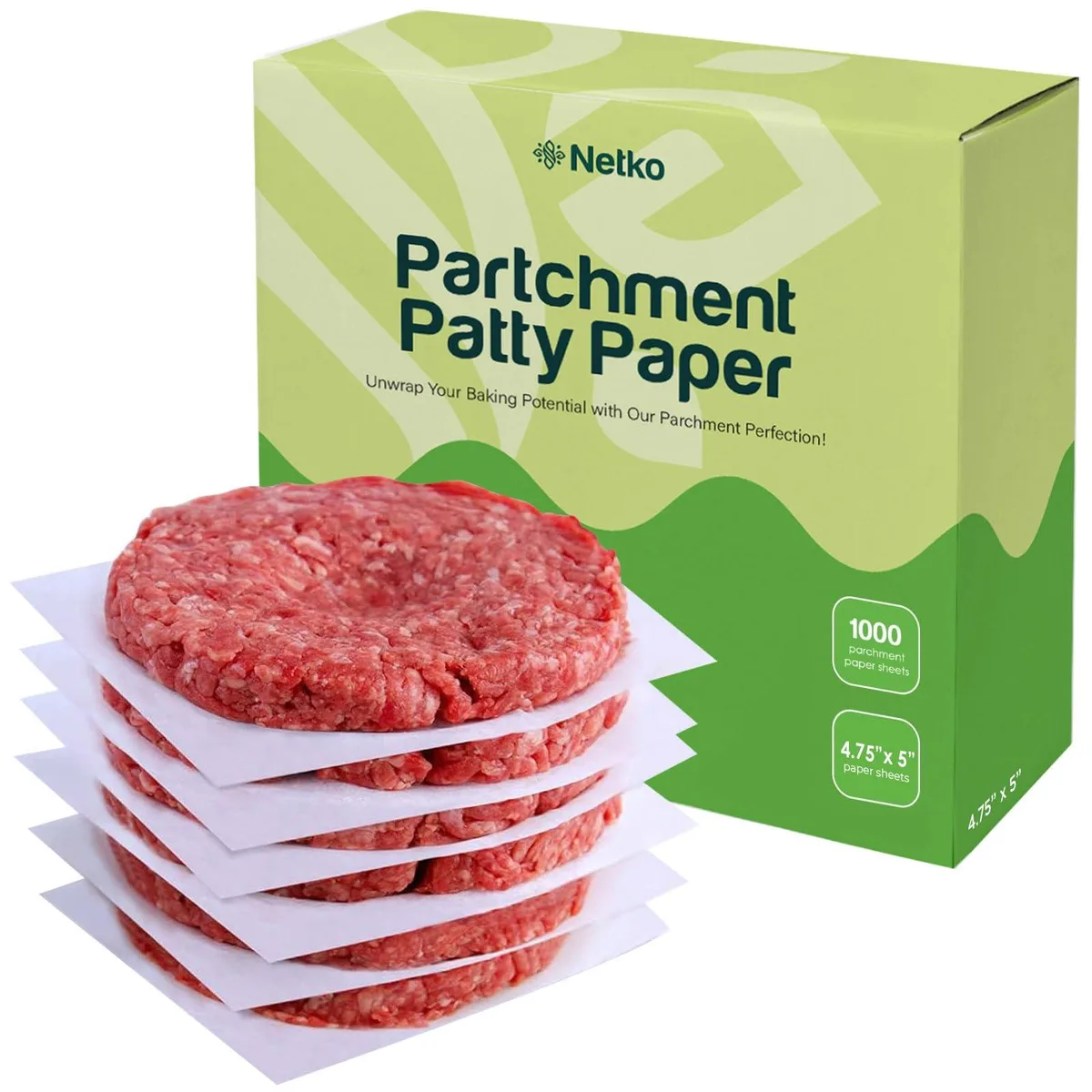 White square parchment sheets 4.75x5 inches 1000 count