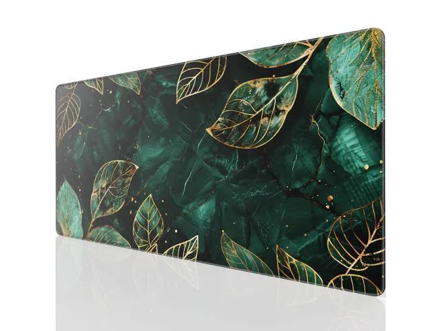 LORDWORLD LORDWORLD Extended Mouse Pad 31.5x15.7in Green Leaves — product photo