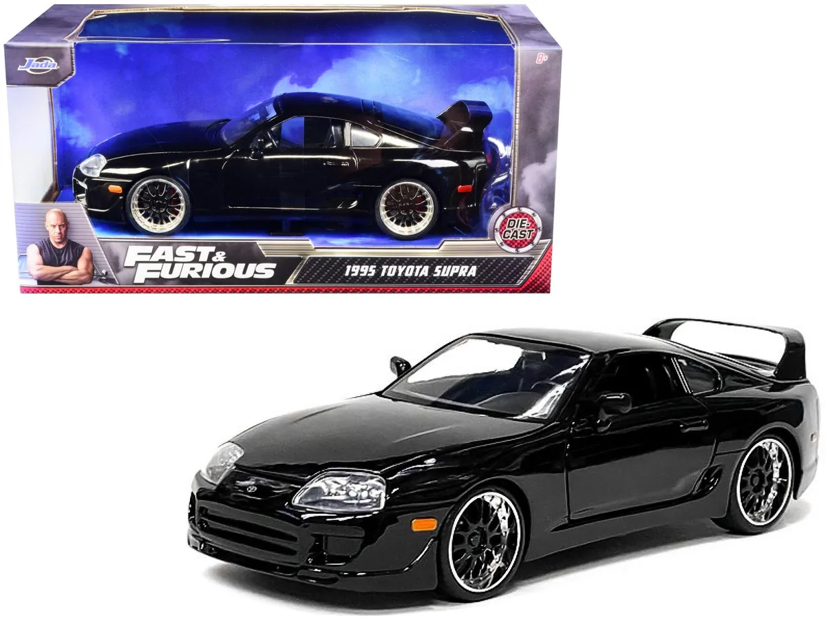 Jada Jada 1995 Toyota Supra Black Fast &amp; Furious 1/24 Diecast Car — product photo