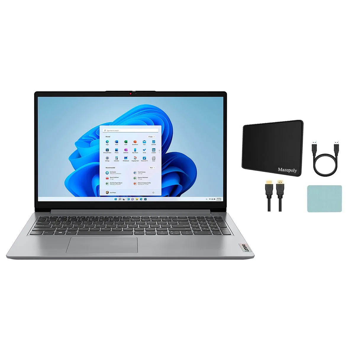 Lenovo Lenovo IdeaPad laptop AMD Ryzen 7 5700U 15.6" FHD touch 12GB RAM 512GB NVMe Cloud Grey — product photo