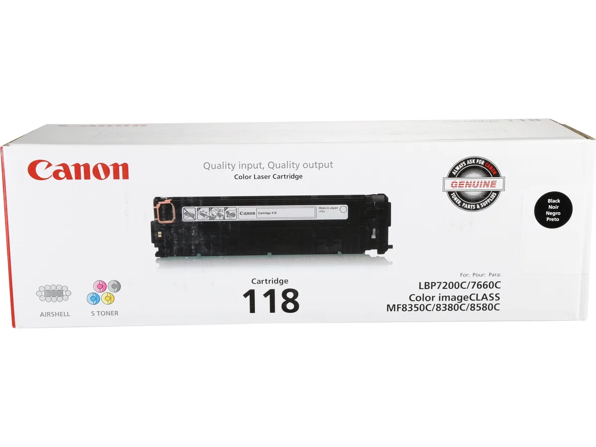 Canon Canon 2662B001AA CRG 118B Black Toner Cartridge (genuine brands) — product photo