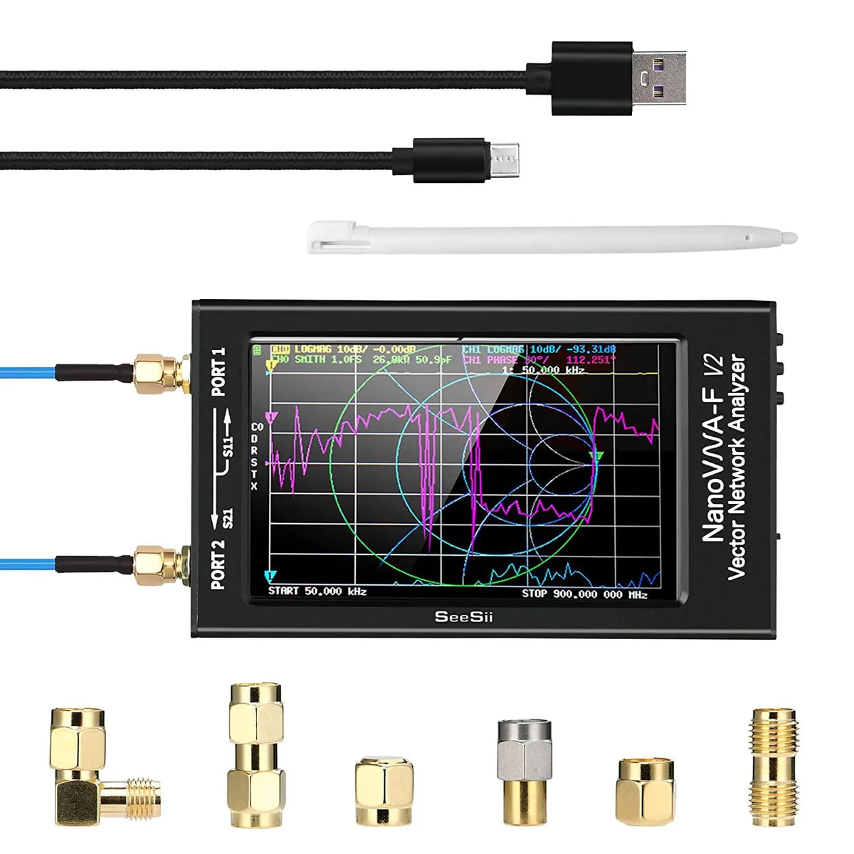 Thinkstar Thinkstar NanoVNA-F V2 Vector Network Analyzer 50kHz-3GHz 4.3 inch 5000mAh — product photo